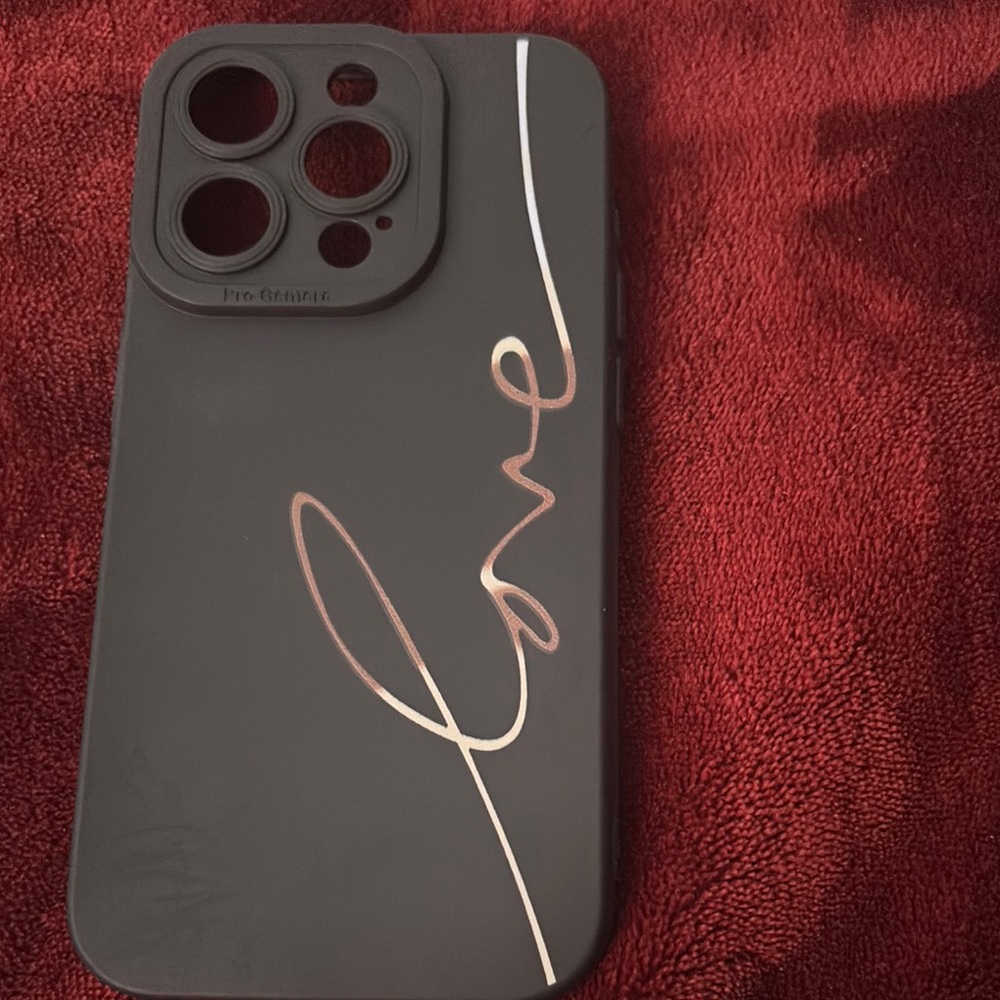 Black IPhone 15 pro phone Case with Signature Design